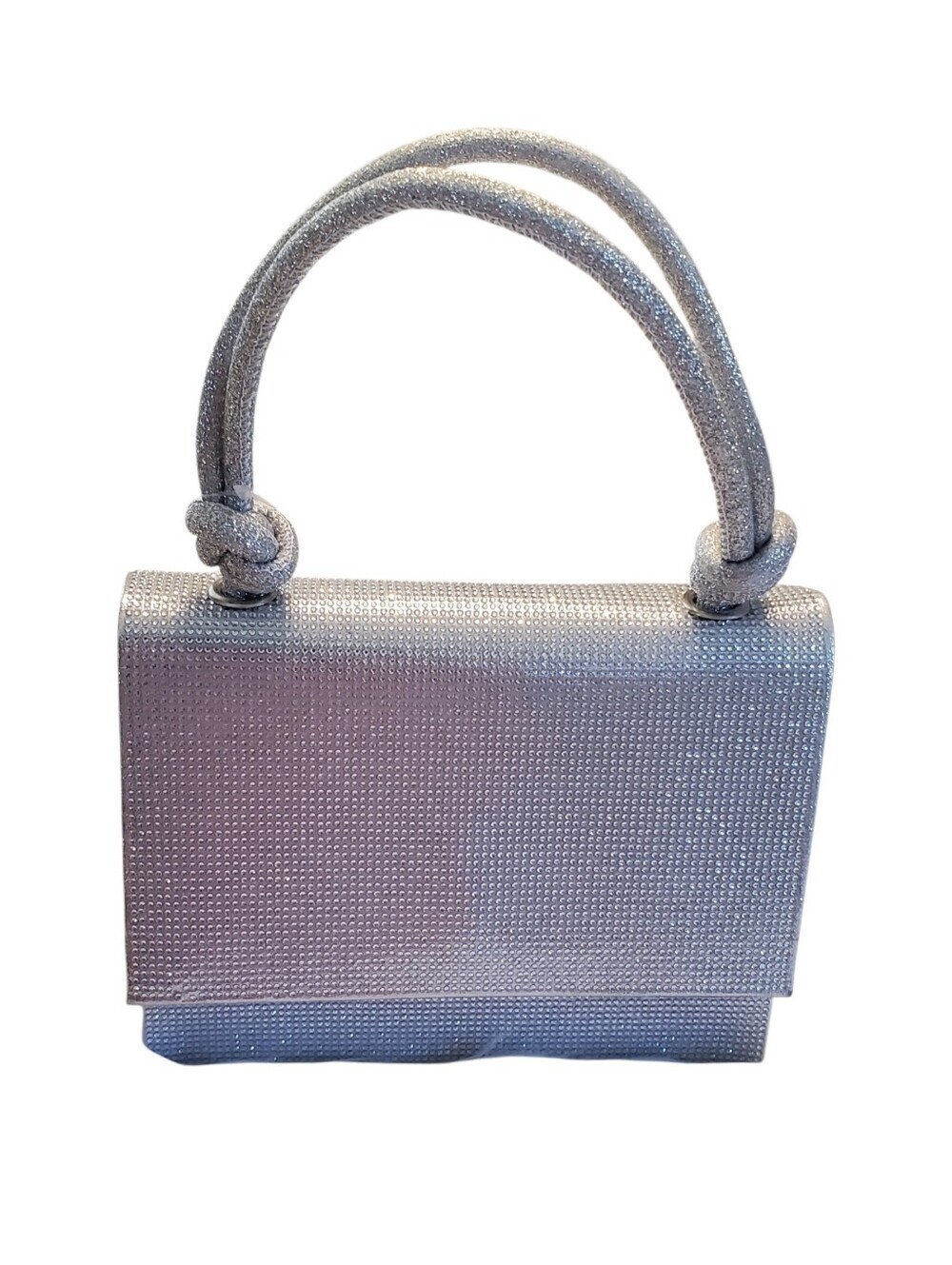 ​NWT Alessia Silver Rhinestone Flap Mini Bag Sparkly Evening Clutch Crossbody